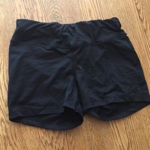 Black shorts.